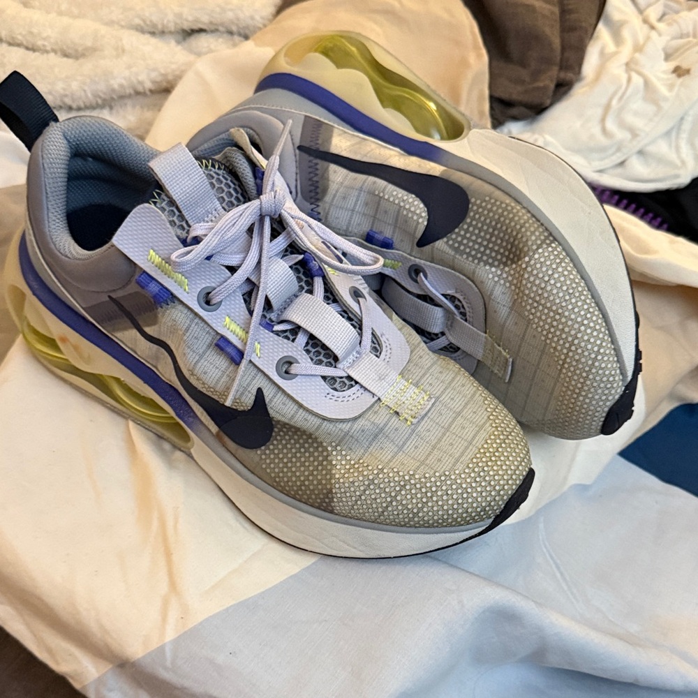 Nike Gray and Purple Athletic Shoes